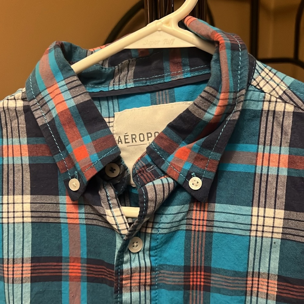 Men’s size small button down long sleeve Aeropostale dress shirt with pocket‎ - Picture 3 of 3